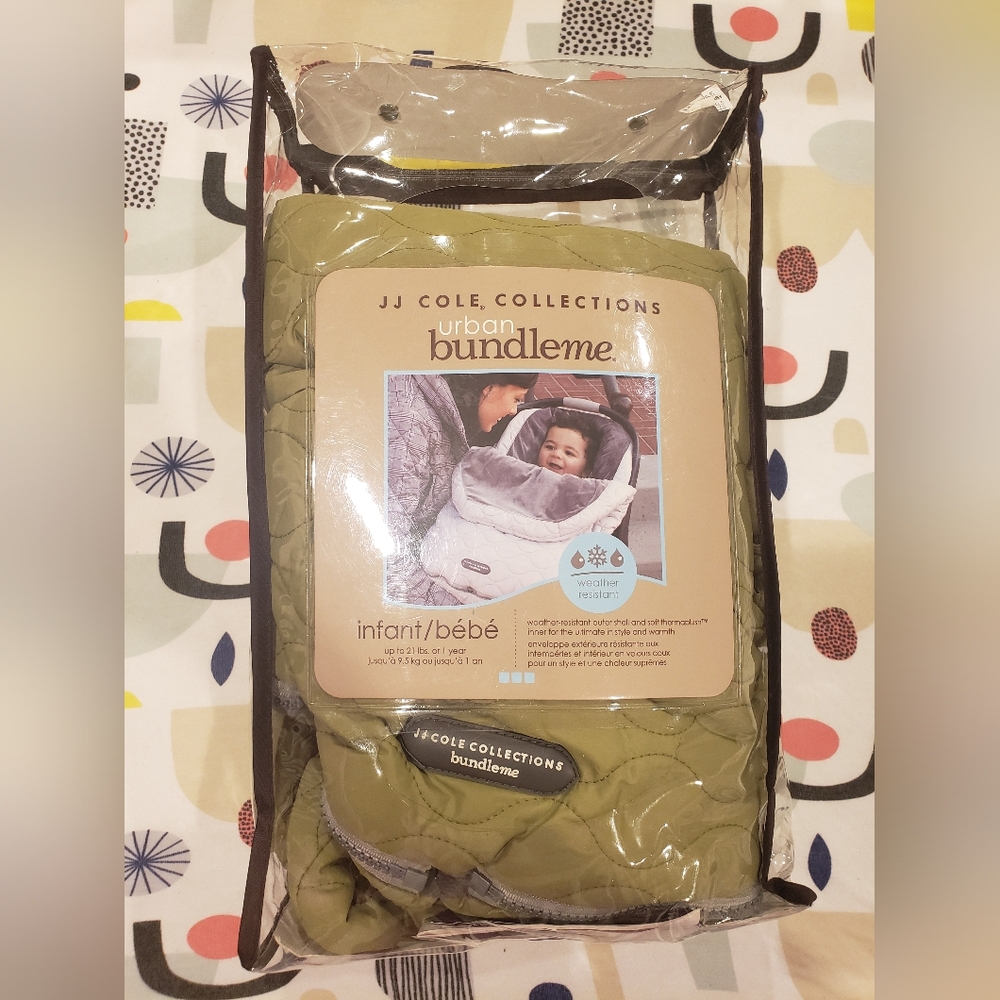 JJ Cole Collections Urban Bundle Me Car Seat Cover Blanket In Green Sprout
